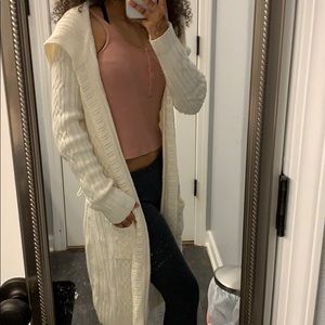 cream knit cardigan
